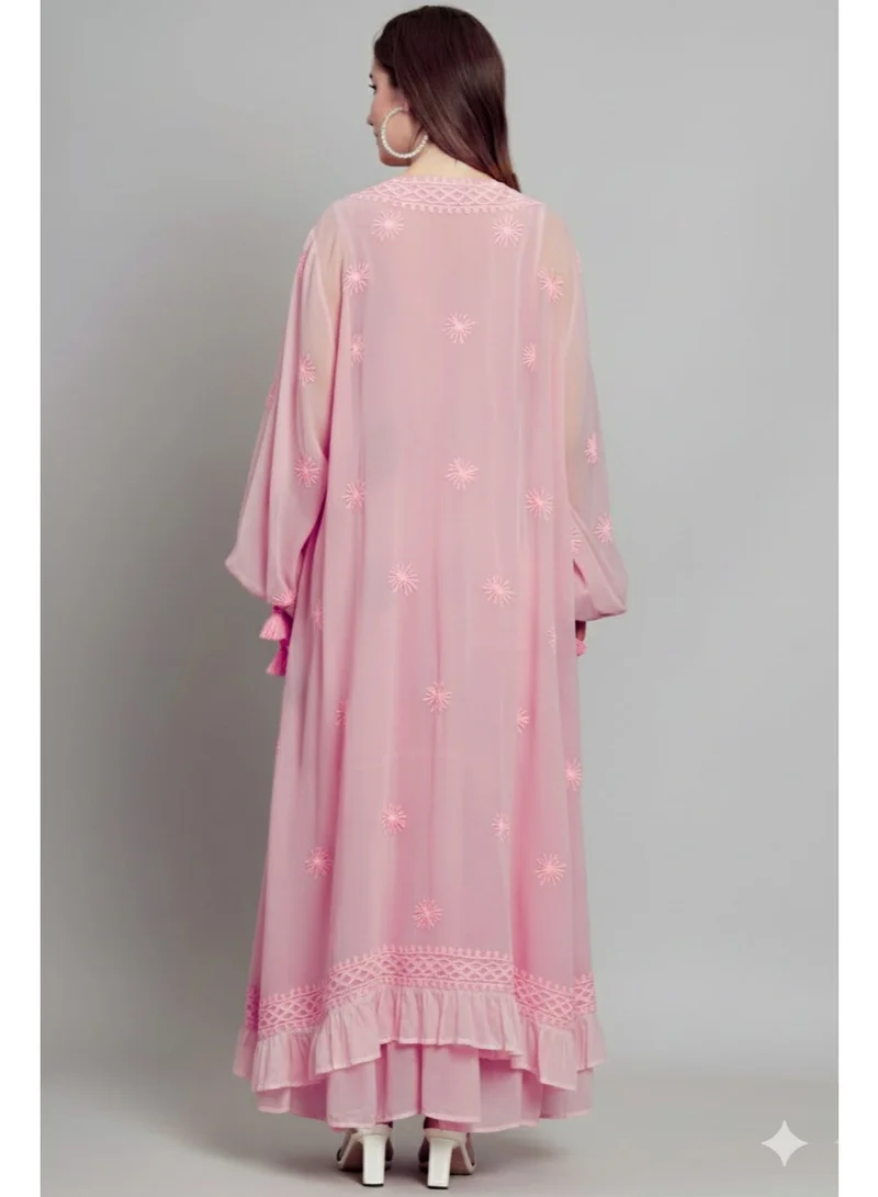 Alaya Hand Embroidered Chikankari Modal Kaftan-AL3605